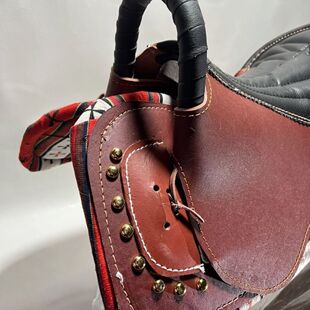 特价新款革板马鞍全套整套配件游客促销牛皮马具骑马马鞍子