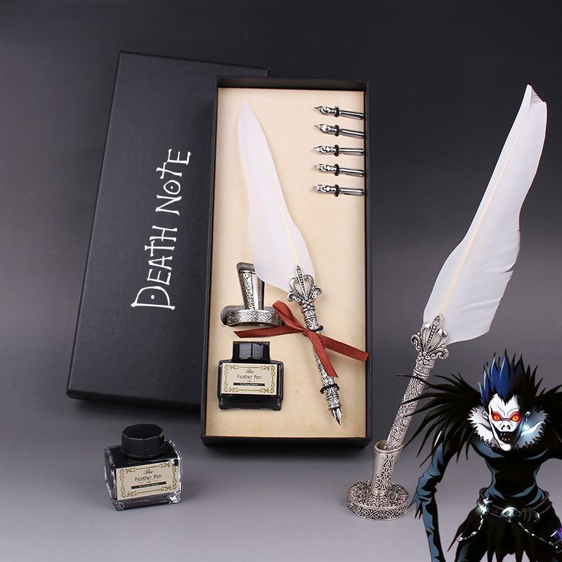 死亡笔记周边 DeathNote动漫夜神月二次元cos琉克羽毛笔礼盒套装