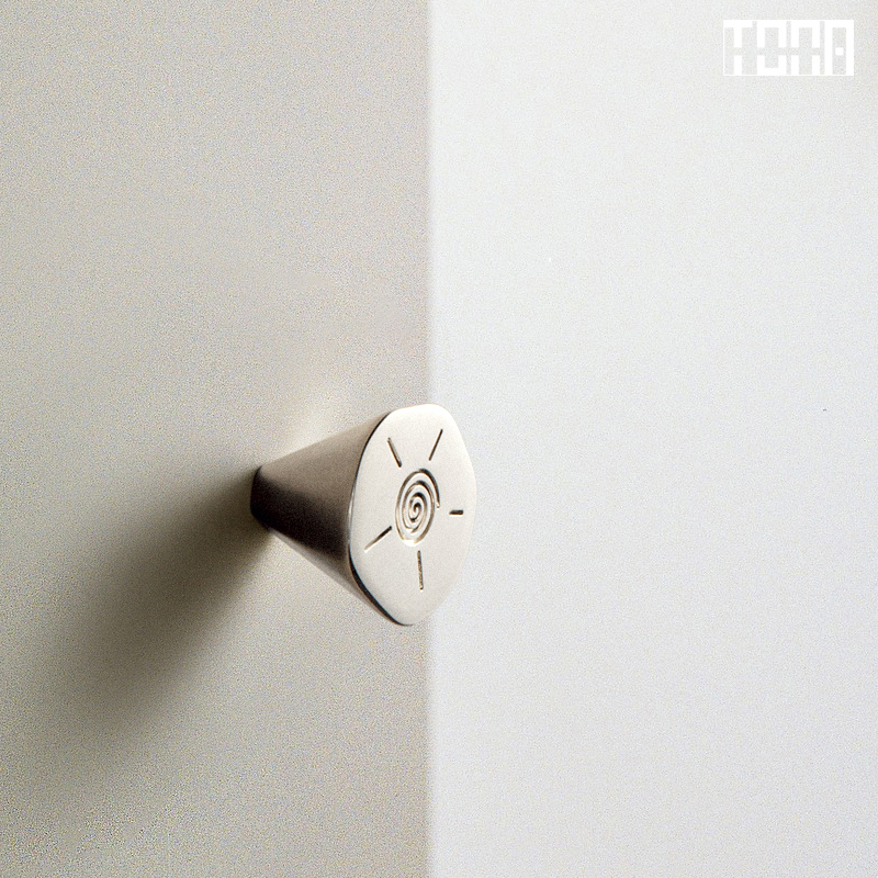 与太阳猜想.同那TONA 钛银色中古风衣橱柜门小拉手抽屉黄铜小把手