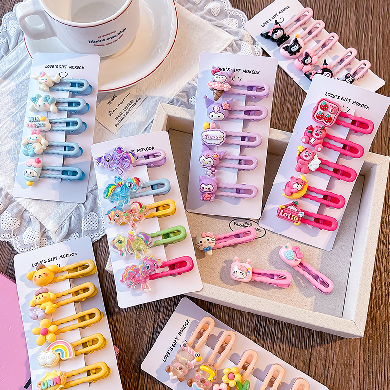 儿童发夹2025新款可爱日系猫咪发卡甜美女生学生侧边刘海碎发套装