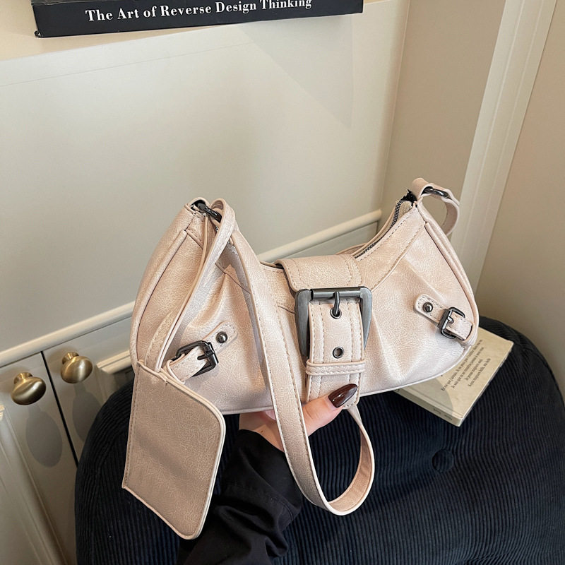 韩版休闲简约手提法棍包包女2026春季新款高级质感洋气单肩斜挎包