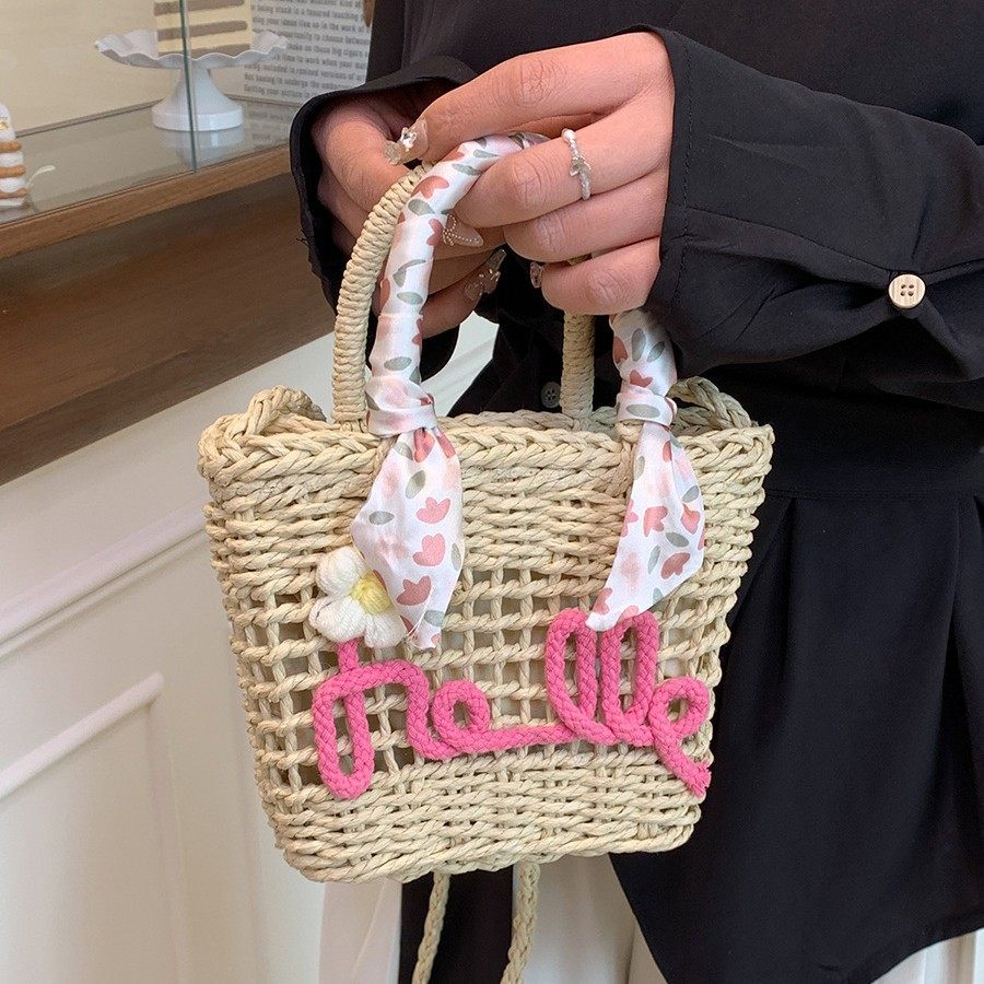 手工编织水桶包包女2026春夏新款时尚单肩包感休闲草编手提包,箱包皮具/热销女包/男包,水桶包,淘宝优惠券,粉丝福利购,淘宝优惠卷