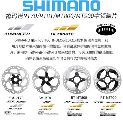 SHIMANO喜玛诺RT10/RT30/RT54/RT64/RT70/MT800中锁碟片碟刹盘片
