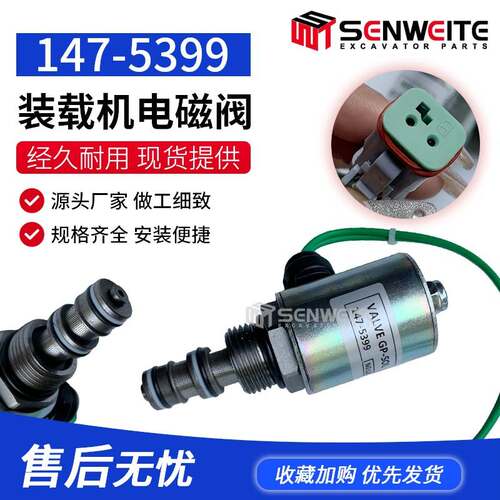 工程机械零件适用于147-5399卡特装载机 TOSD-06-182液压泵电磁阀