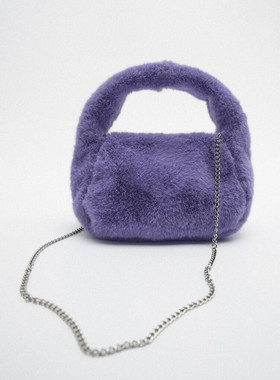 女包2024新款秋冬新款云朵毛毛包毛茸茸手提单肩斜挎链条毛绒包