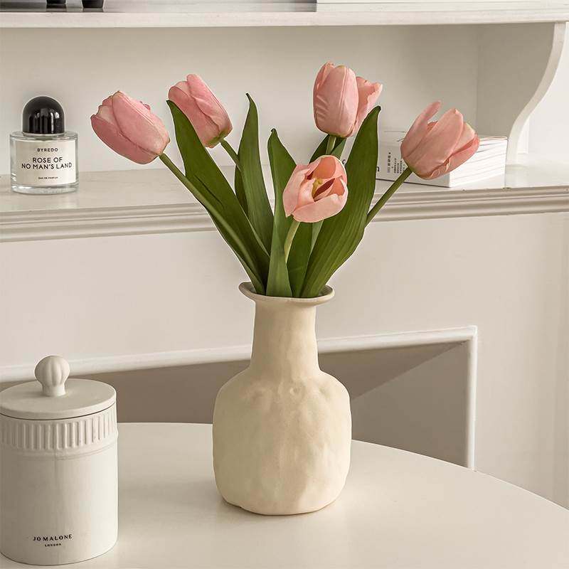 郁金香仿真花假花摆件家居饰品客厅花瓶摆设花艺餐桌装饰品插花