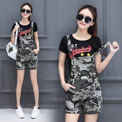 2019 new pattern camouflage fashion rompers Casual pants shorts suit Self cultivation Suspenders pure cotton Korean Editionin the Women's clothing/Boutique , Pants , Casual pants  category - from Buy2taobao.com to provide professional Taobao agent buy service