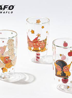 星星人杯子联名玻璃杯双层杯