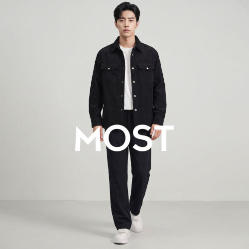 MOST灯芯绒夹棉工装衬衫外套男