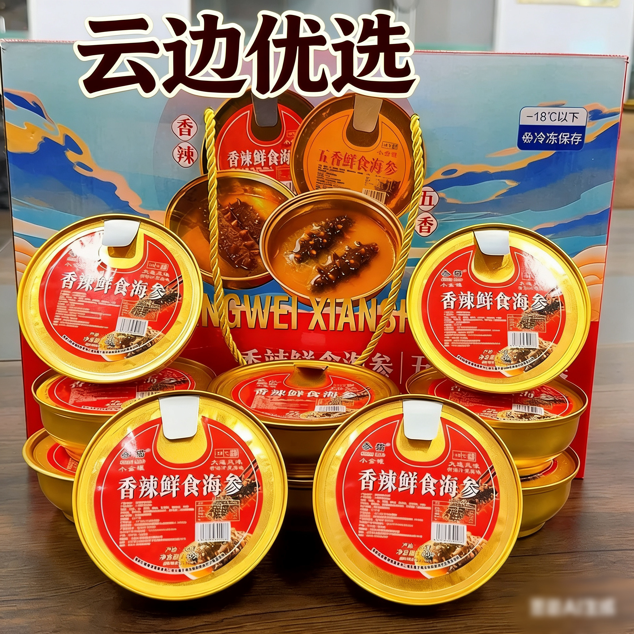 大连海参罐头即食海鲜礼盒装