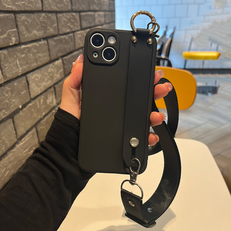 适用oppok11磨砂硅胶斜挎腕带壳
