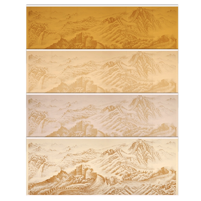 小六尺70x180cm蜡染万里长城行书