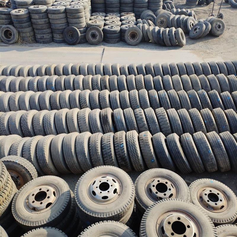 旧货车轮胎货车全钢丝二手尼龙轮胎九成新60070075013-14-15-16R1