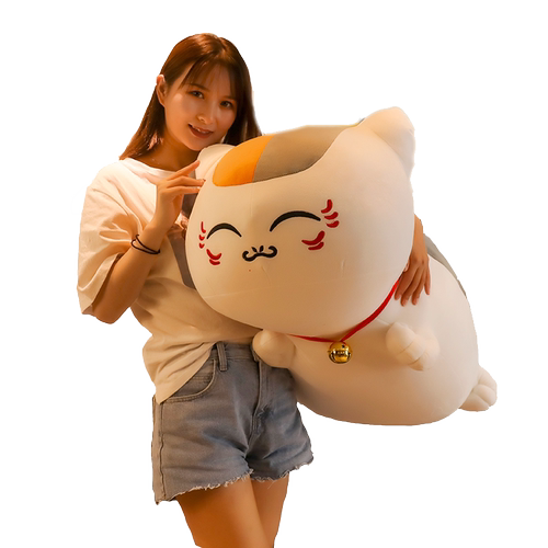 夏目友人帐猫咪老师公仔毛绒玩具暖手娘口三三玩偶可爱娃娃抱枕女