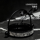 法式 饰品果盘收纳摆件家用手提糖盆高级感 复古客厅茶几桌面前台装