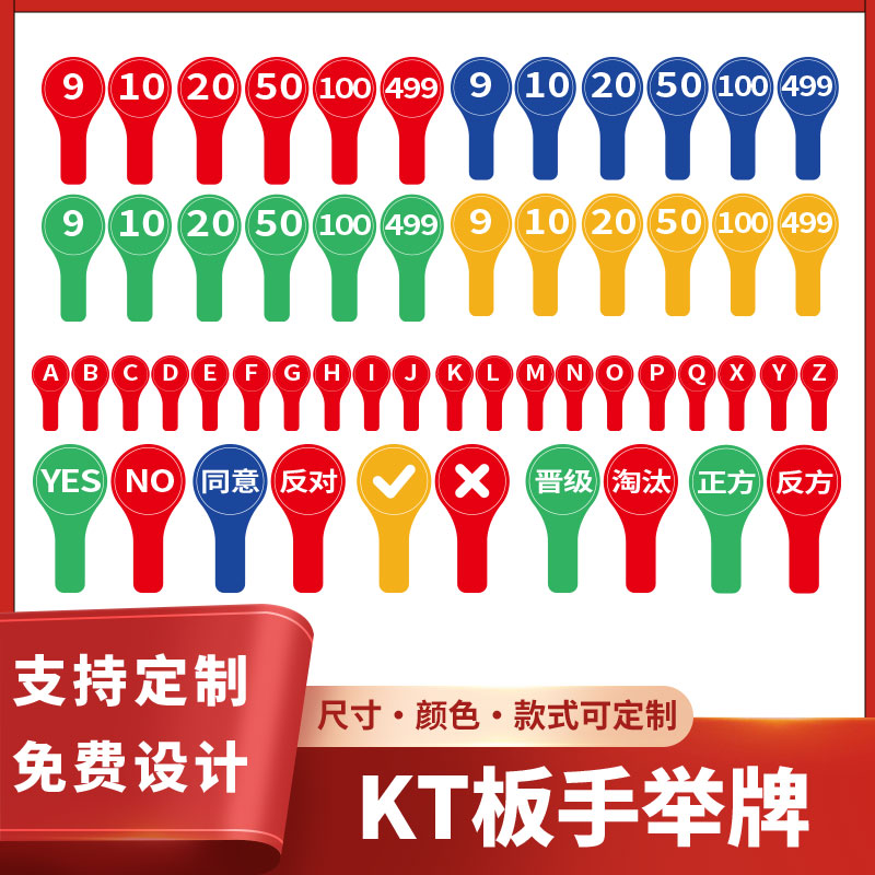 ABCD字母标示贴标识牌定制kt板