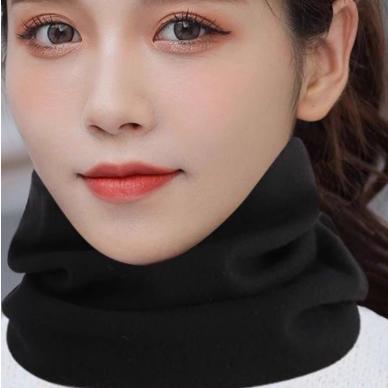 围脖秋冬发热绒德绒加绒加厚脖套保暖方防风寒护脖颈套纯色男女款