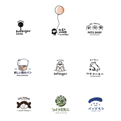 猫咖logo设计宠物零食标志卡通头像字体简笔画商标招牌店标志定制