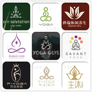 原创logo设计瑜伽形体商标注册品牌企业店标卡通字体图标店名设计