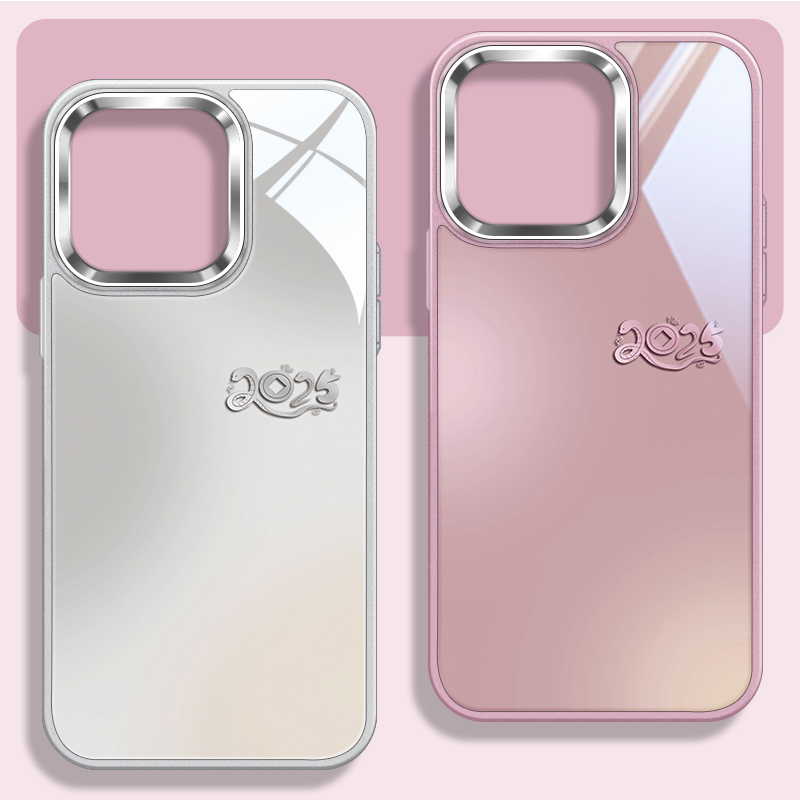 2025蛇年简约不包镜头玻璃手机壳