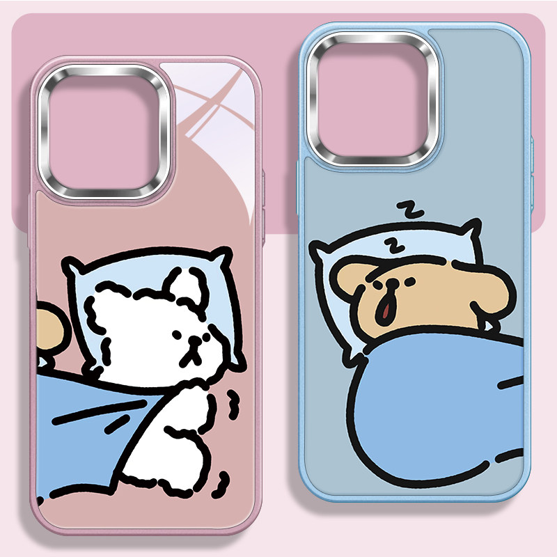 搞怪趣味抢被子情侣手机壳