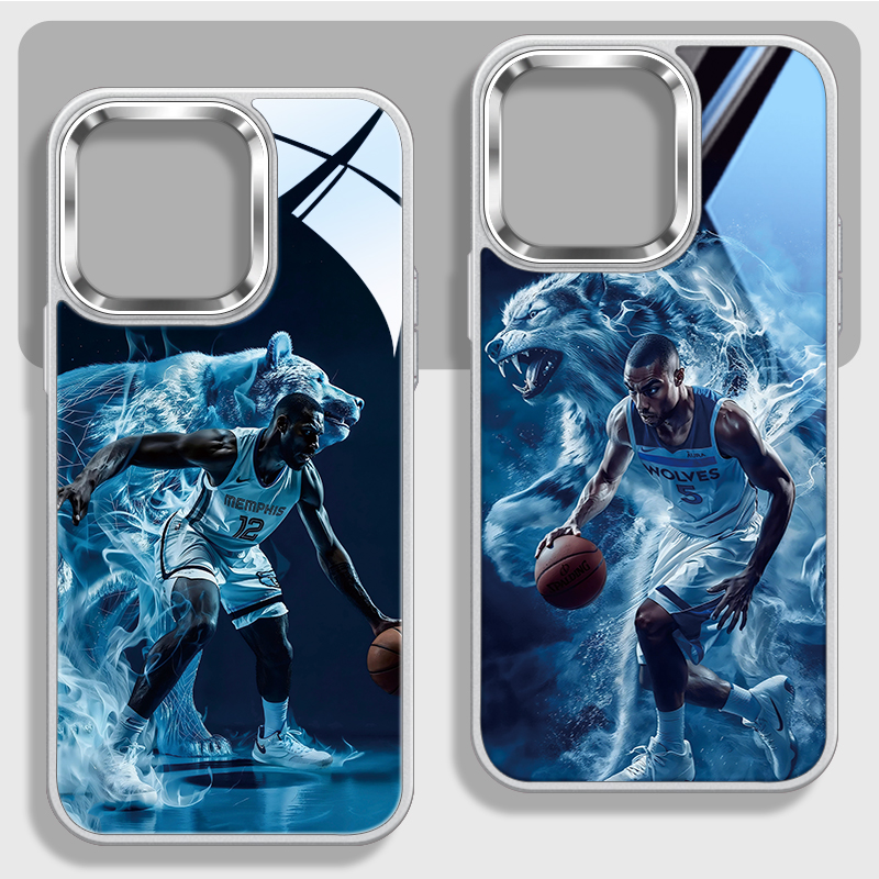 NBA球星不包镜头框玻璃手机壳