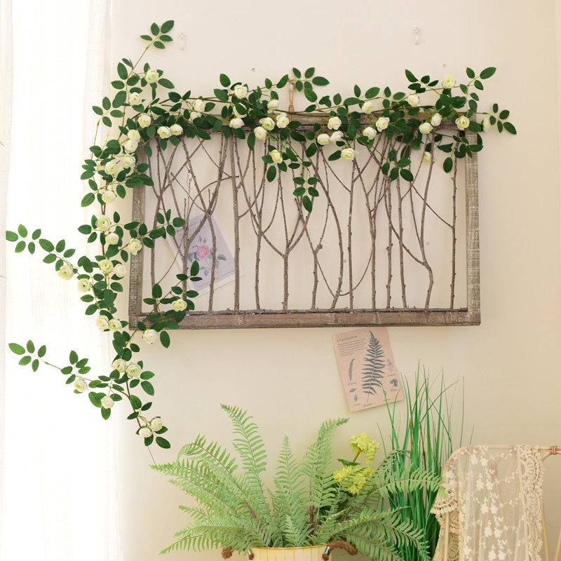 田园墙壁缠绕玫i瑰藤蔓挂壁花卉仿真花藤月蔷薇墙面垂吊花艺造景,家居饰品,仿真花/假花,淘宝优惠券,粉丝福利购,淘宝优惠卷
