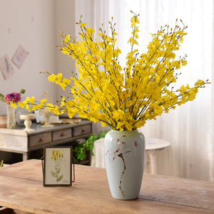 速发跳舞兰花束柜瓶摆件客厅装饰盆栽摆设干花电桌餐视花装饰插花