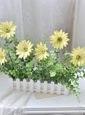 栅栏仿真花假花装饰客厅干花束摆件摆设家居室内桌面花艺绿植盆栽