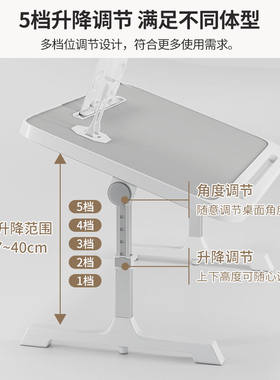 PULATA床上电脑桌书桌升降桌折叠桌学习写字桌宿舍卧室飘窗SDZDZ0