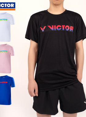2024夏季新款victor威克多胜利羽毛球服训练短信针织运动T恤49001