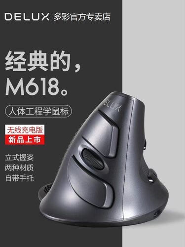 彩色M618人体工学鼠标垂直垂直手持反鼠标手持有线无线蓝牙双模式