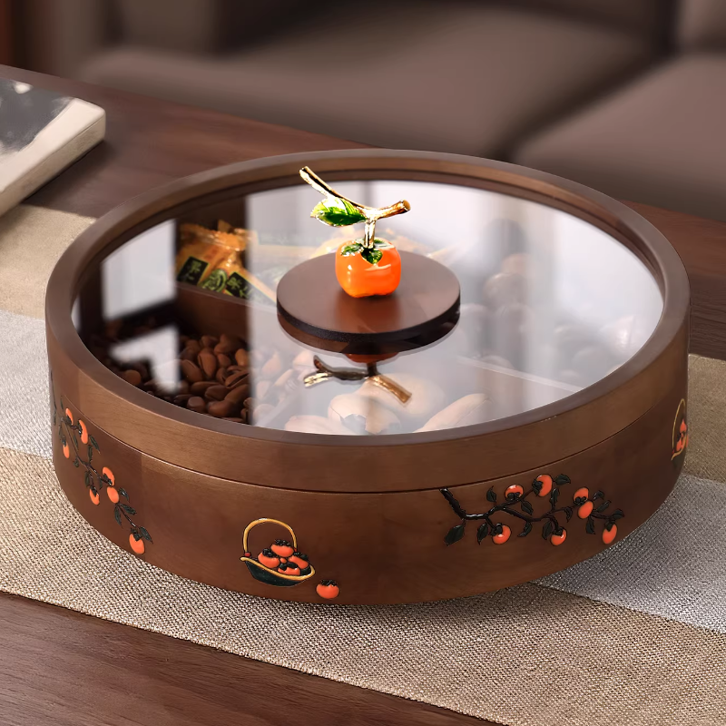 柿柿如意！新中式干果盘果盒高端