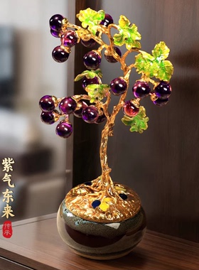 发财树聚宝盆摆件轻奢高端大气