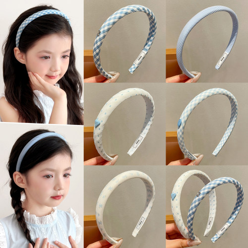 女童韩系碎花防滑高颅顶发箍