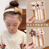 Детская челка, повязка на голову на липучке, ободок с бантиком, аксессуар для волос