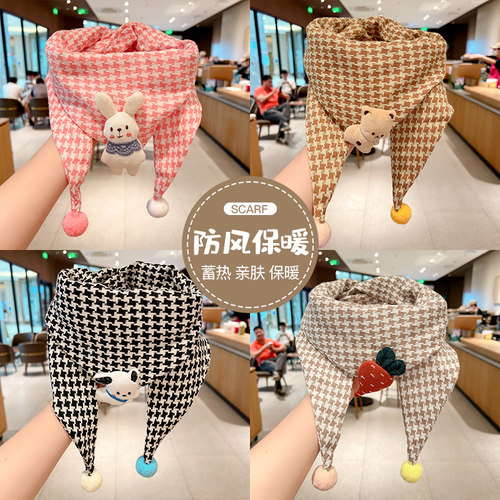 仔仔象宝宝围巾男女童纯棉三角巾