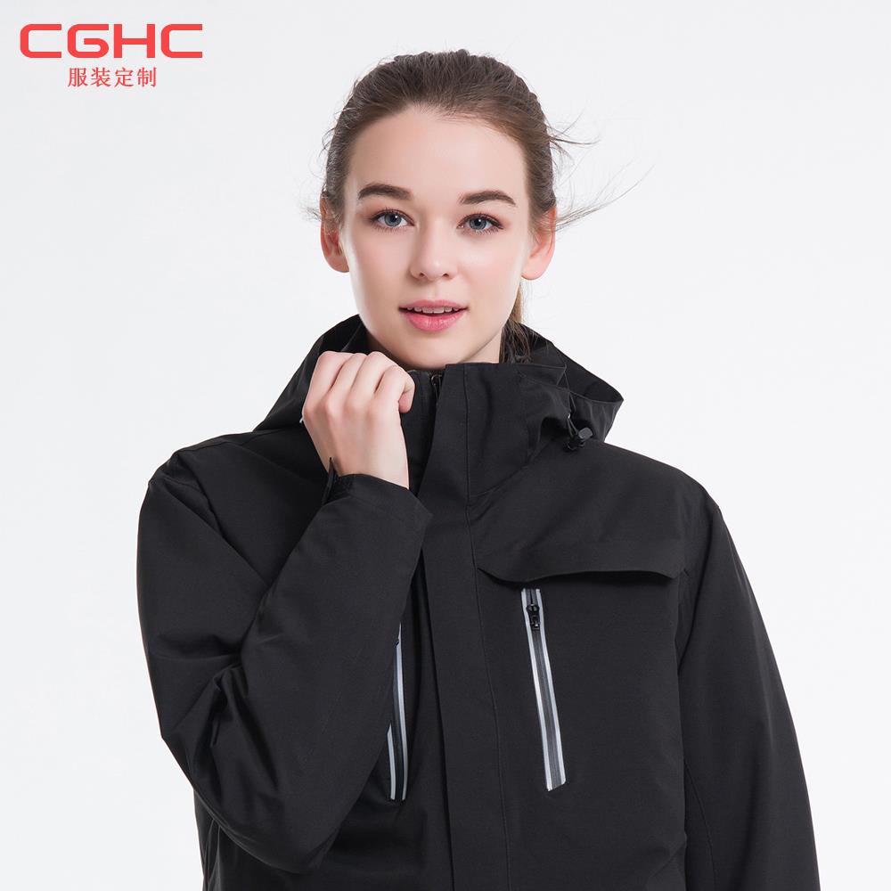 冲锋衣定制冬季工作服加厚羽绒外套防风防雨4s店男女工装印字logo