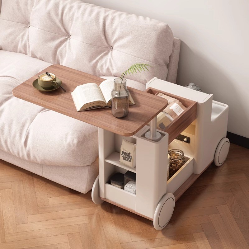 可移动茶几茶车小推车客厅小户型沙发阳台多功能边几床头柜带轮子