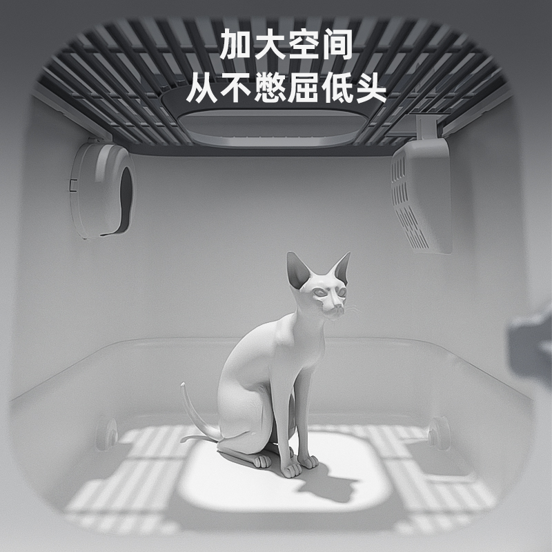 前入顶出猫砂盆超大号全封闭抽屉顶入式猫厕所防外溅特大下进上出