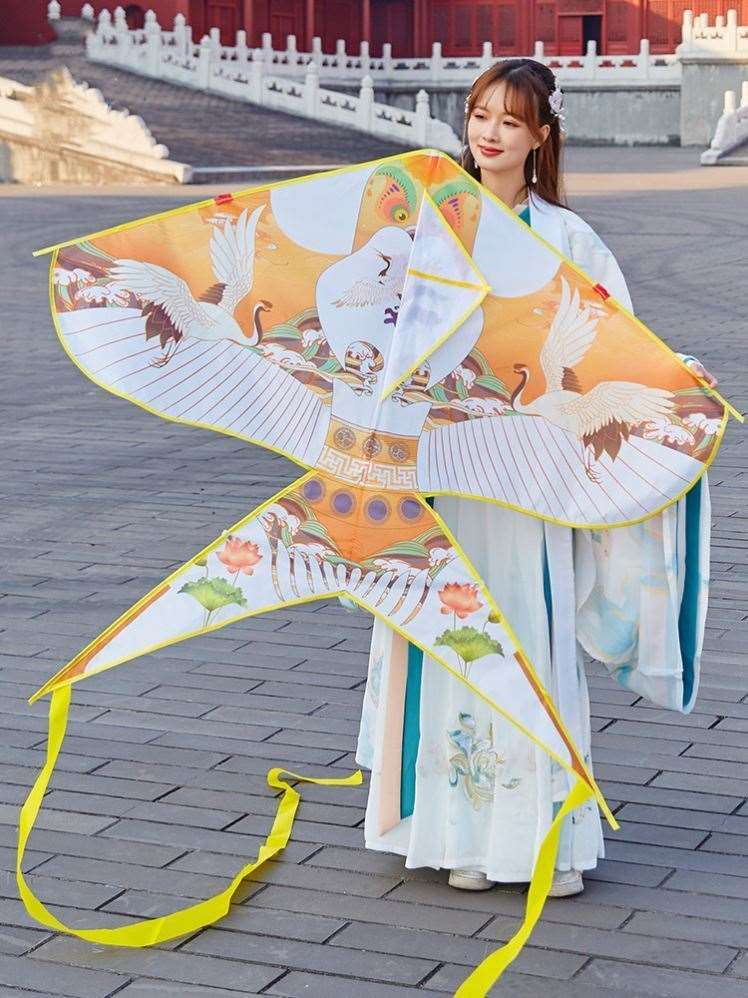 燕子沙燕小风筝中国风国潮传统汉服拍照道具女孩专用微风易飞风筝