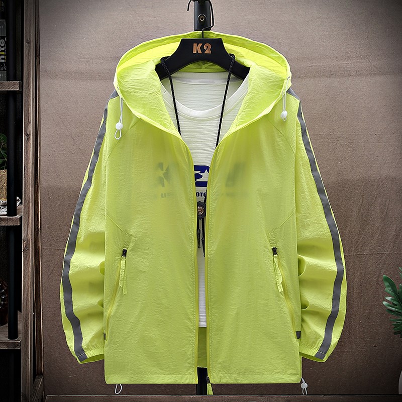 冰丝防晒衣男款夏季2025新款薄款夹克钓鱼防晒服潮牌冲锋风衣外套