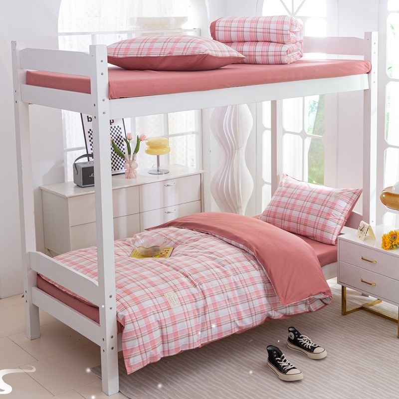 大学宿舍床上三件套高q中生学生住校专用住宿生用品上下铺床单被