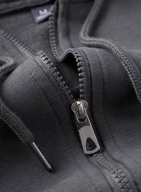 刚需 百看不厌 ！深灰色310g线圈开衫卫衣男暗夜灰宽松拉链外套女