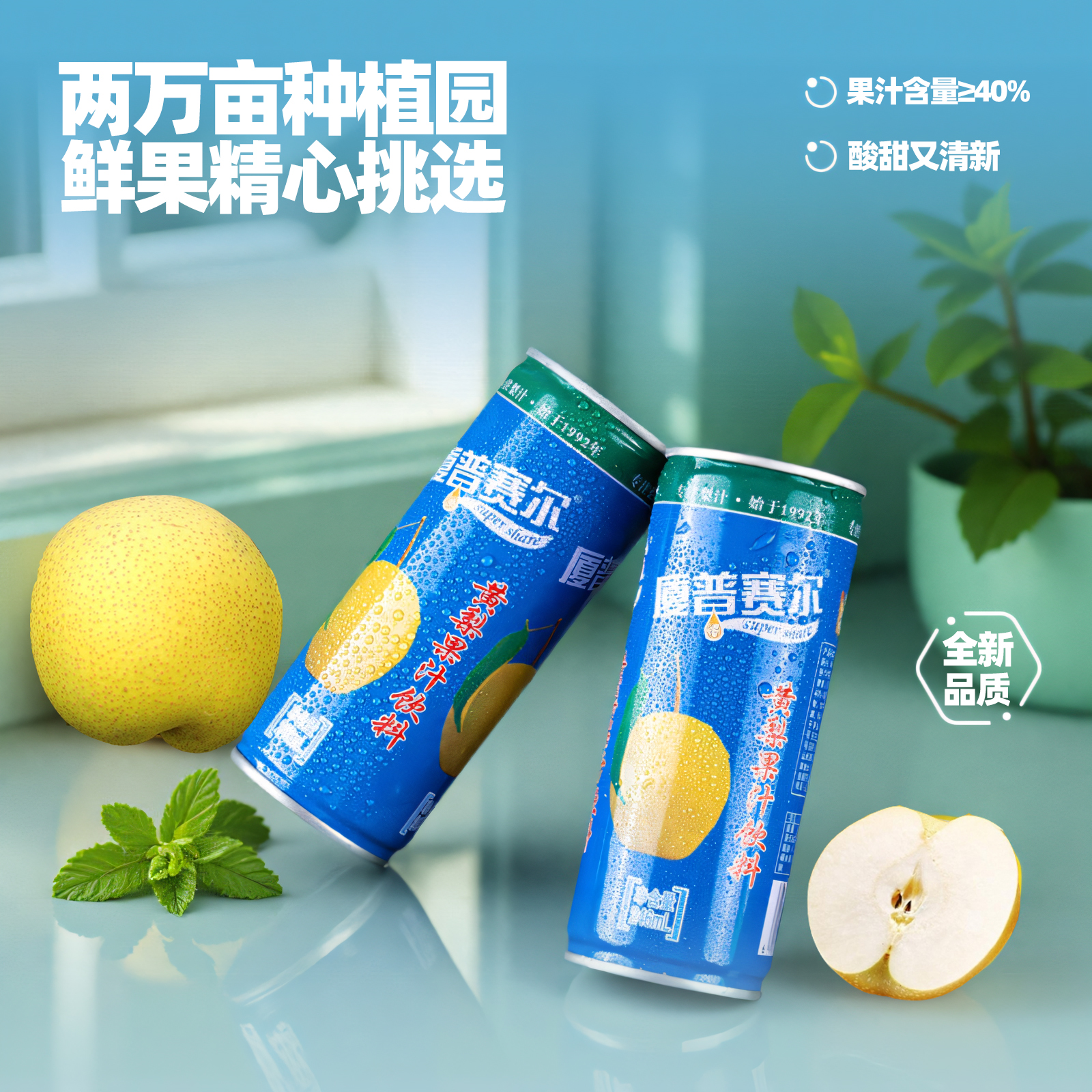 厦普赛尔梨汁饮料246ml*12罐装
