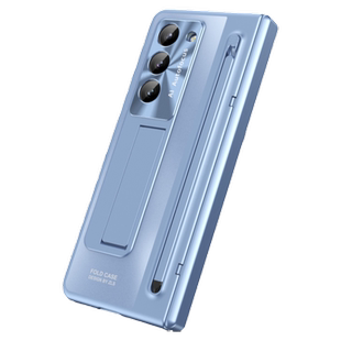 适用于三星zfold5手机壳钢化玻璃膜膜fold5折叠屏保护套支架F9460铰链全包smf防摔w24 5G壳膜一体笔槽手写笔