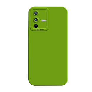 仙阁里适用于vivos12手机壳新品viv0s12直边天使眼软壳V2162A纯色液态硅胶防摔磨砂保护套简约男女款