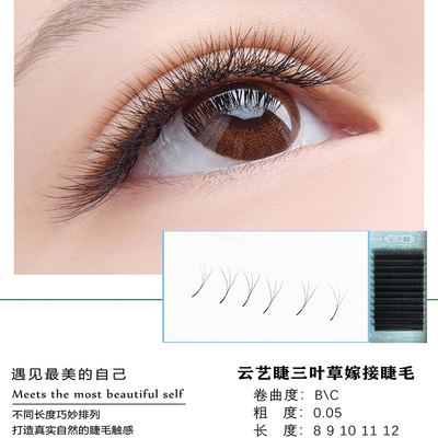 云艺睫三叶草易取睫毛嫁接睫毛