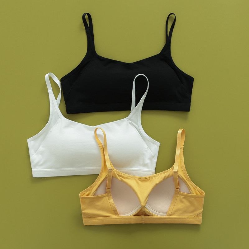 美背抹胸带胸垫固定杯文胸一体式内衣女士黑白色聚拢上托薄款裹胸