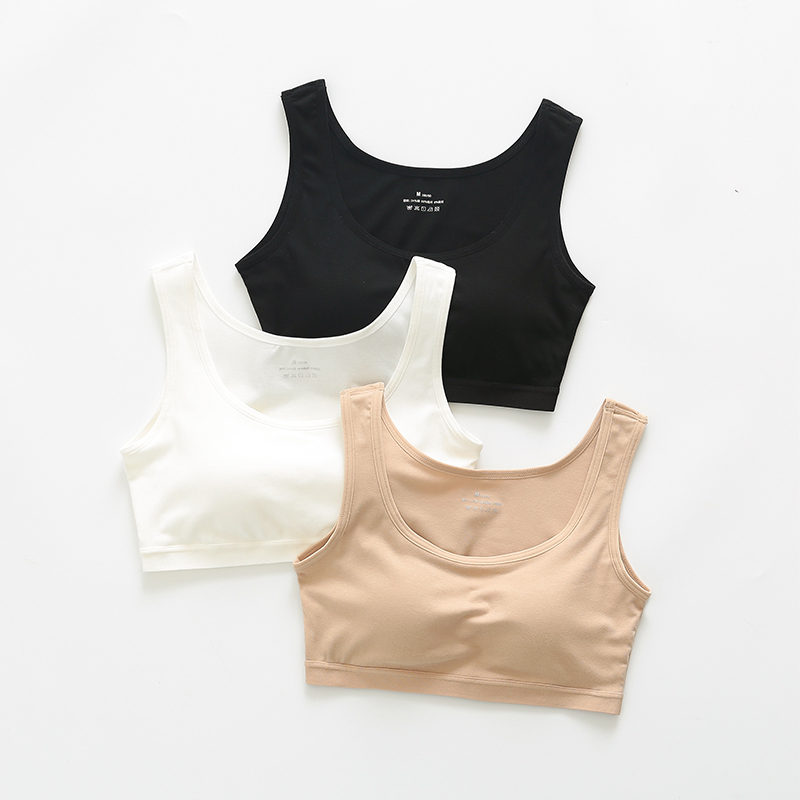 抹胸背心带胸垫文胸一体学生内衣